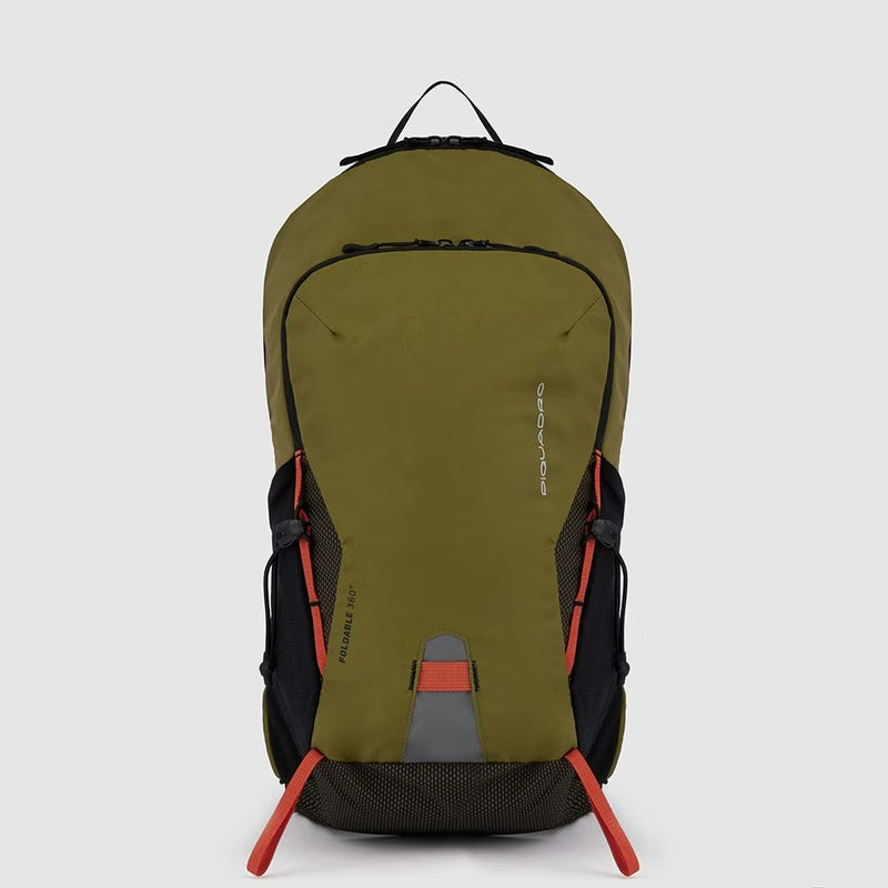 Zaino pieghevole porta computer Foldable Verde Militare, Qshops