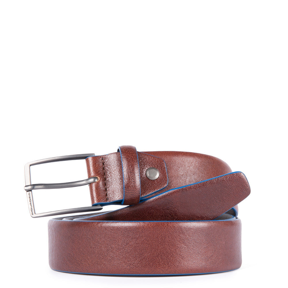 Cintura 35 mm in pelle con fibbia ad ardiglione Blue Square - Qshops (Piquadro)