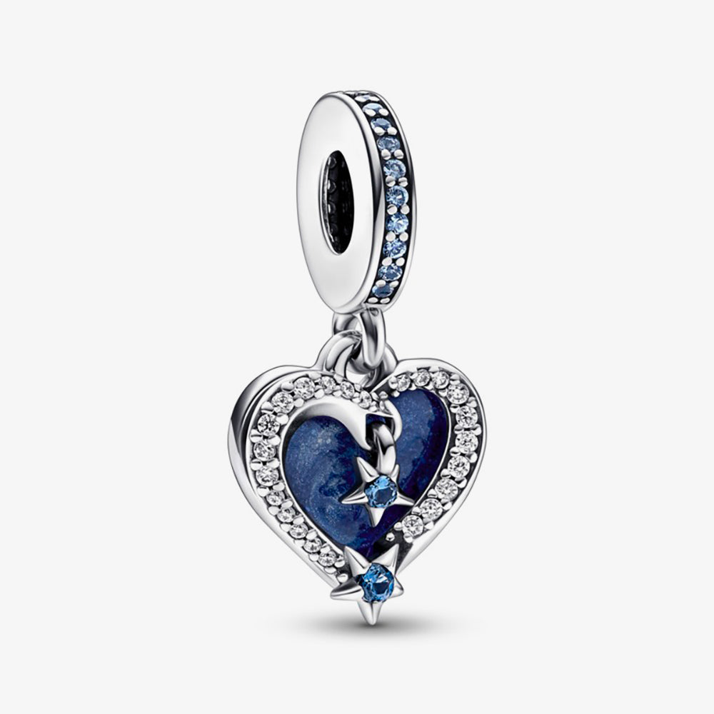 Charm Pendente Cuore e Stelle Blu - Qshops (Pandora)