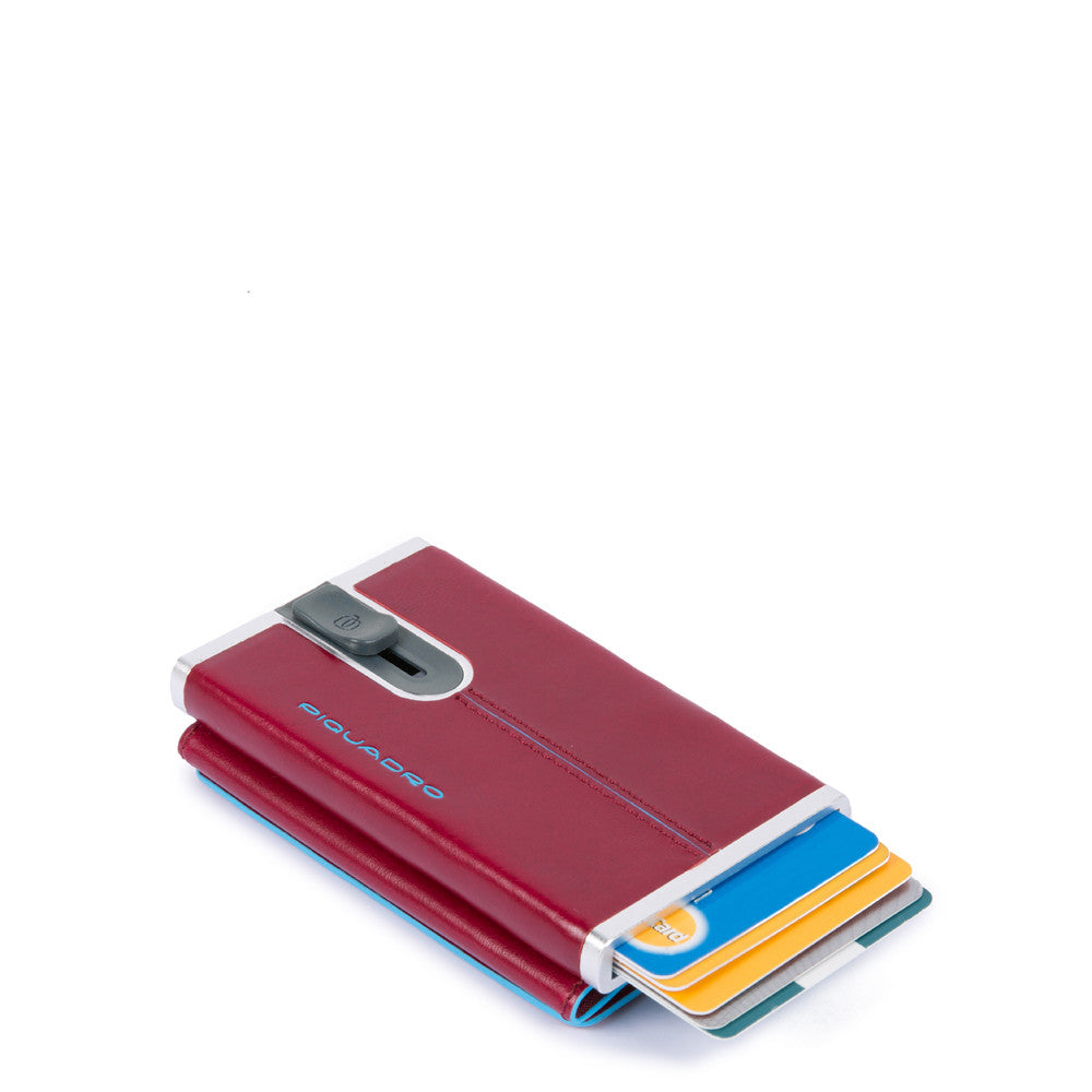 Compact Wallet Per Banconote E Carte Di Credito Blue Square - Qshops (Piquadro)