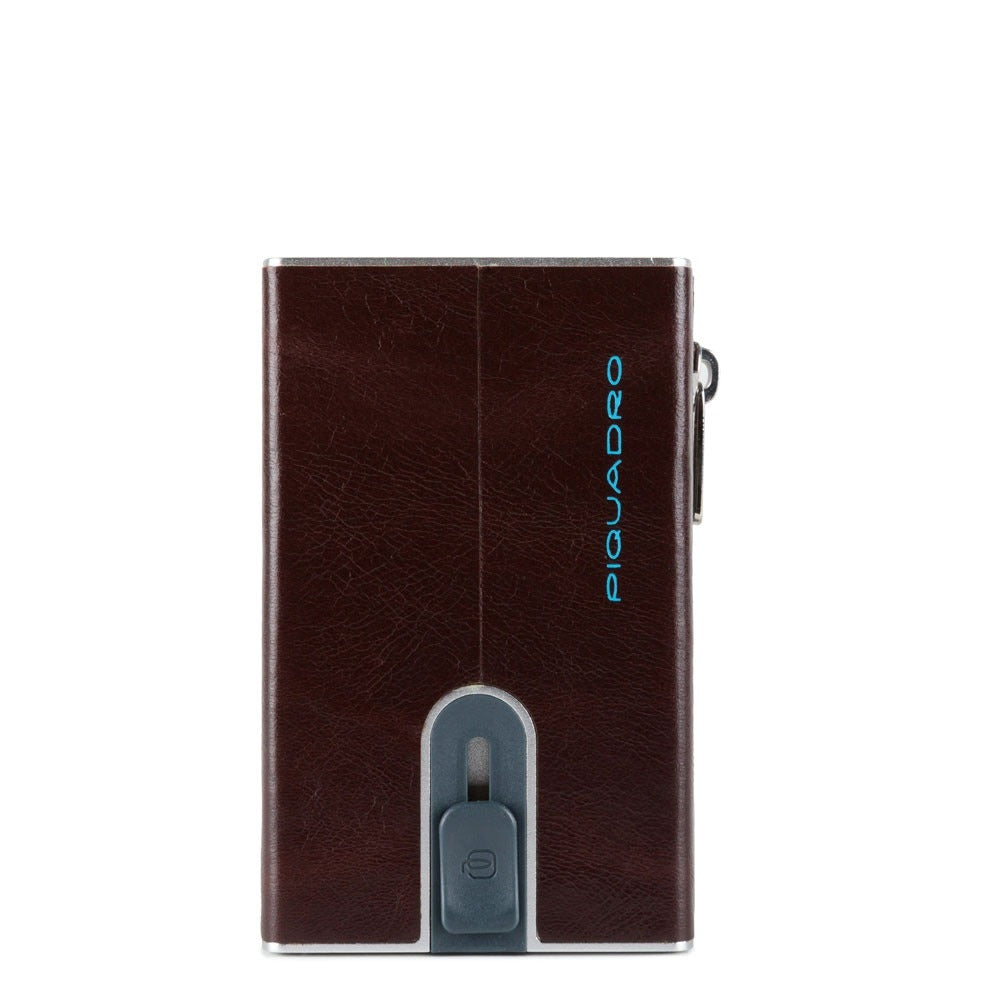 Compact wallet Mogano per banconote e carte di credito Blue Square - Qshops (Piquadro)