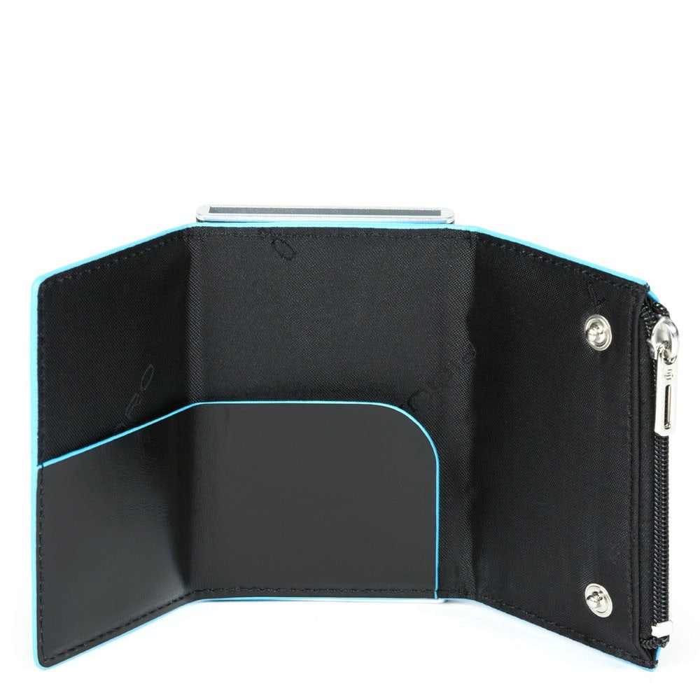 Piquadro Black Square - Portafoglio uomo verticale anti-frode RFID Colore  Testa di Moro