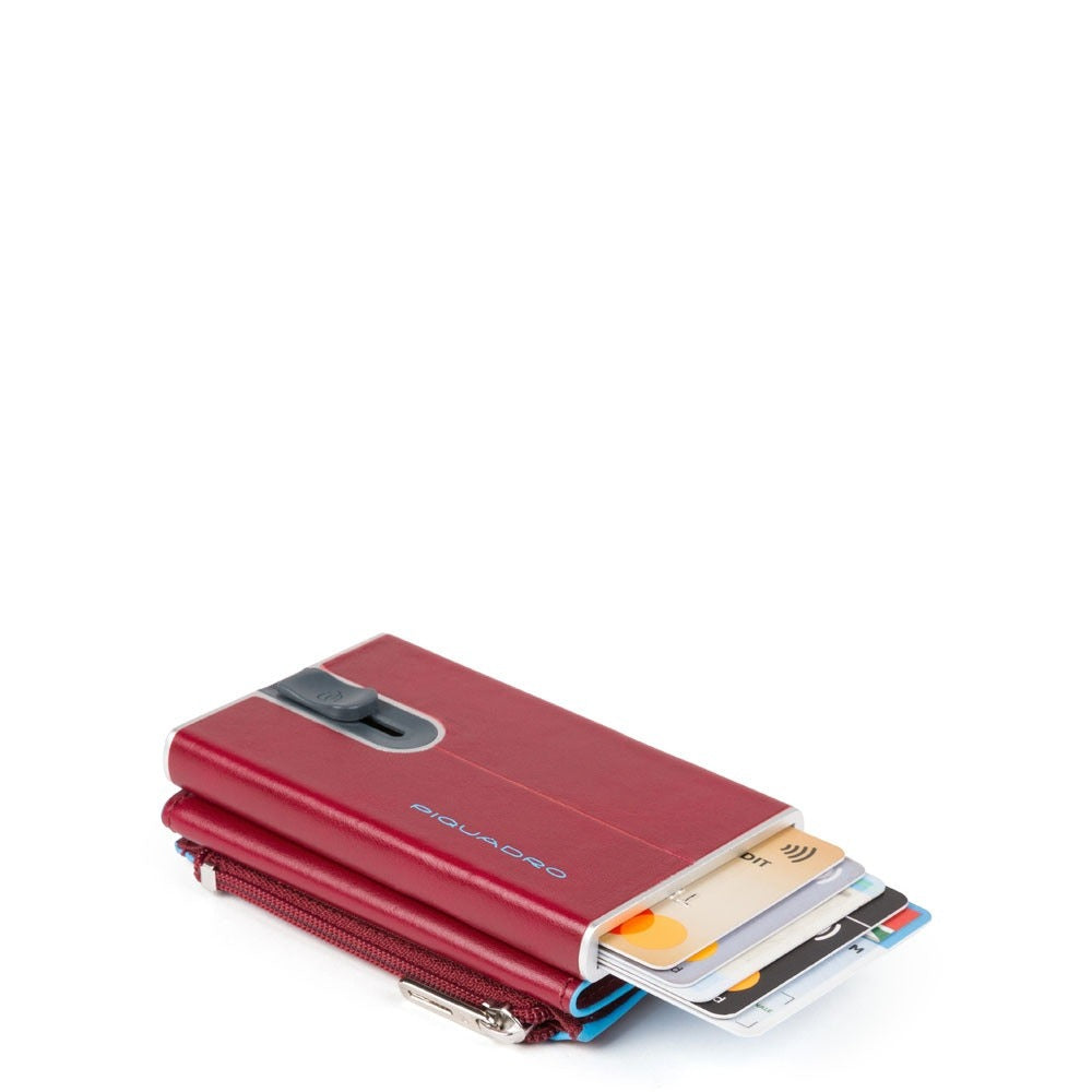 Compact wallet Rosso per banconote e carte di credito Blue Square - Qshops (Piquadro)