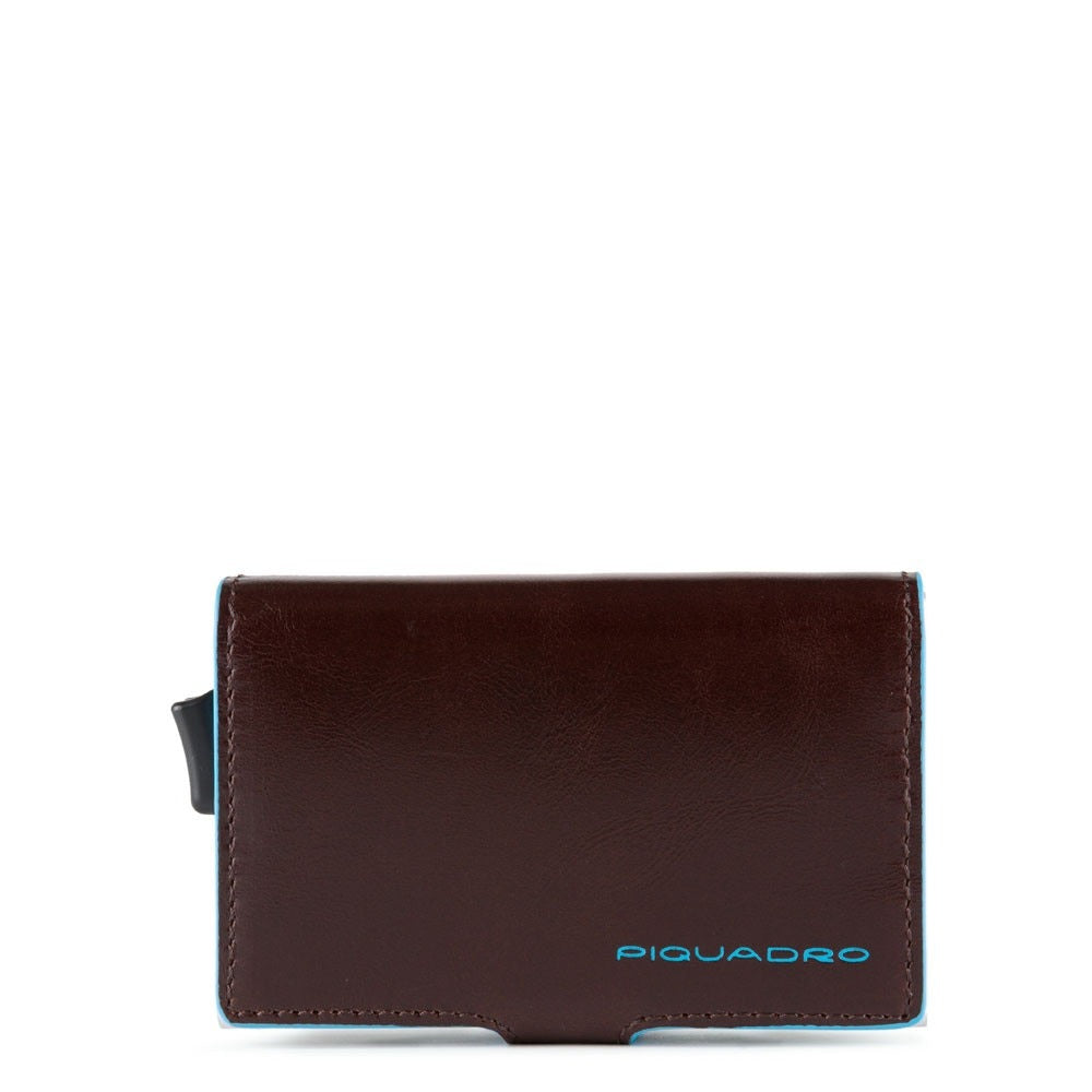 Porta carte di credito Mogano in metallo Blue Square - Qshops (Piquadro)