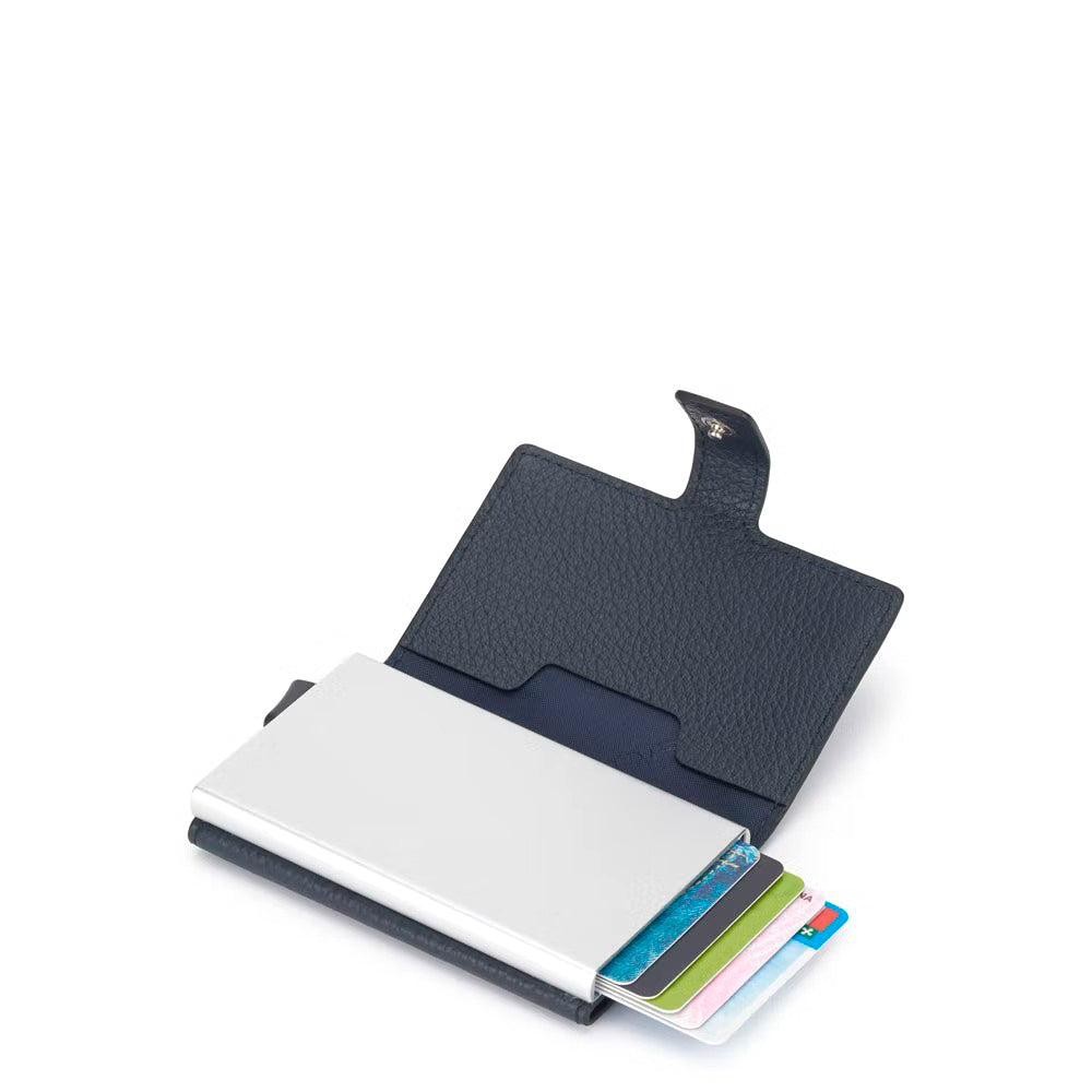 Porta carte di credito in metallo Blu - Qshops (Piquadro)