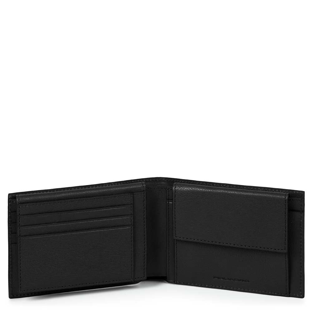 Portafoglio uomo con portamonete/porta carte anti-frode RFID Black Square - Qshops (Piquadro)