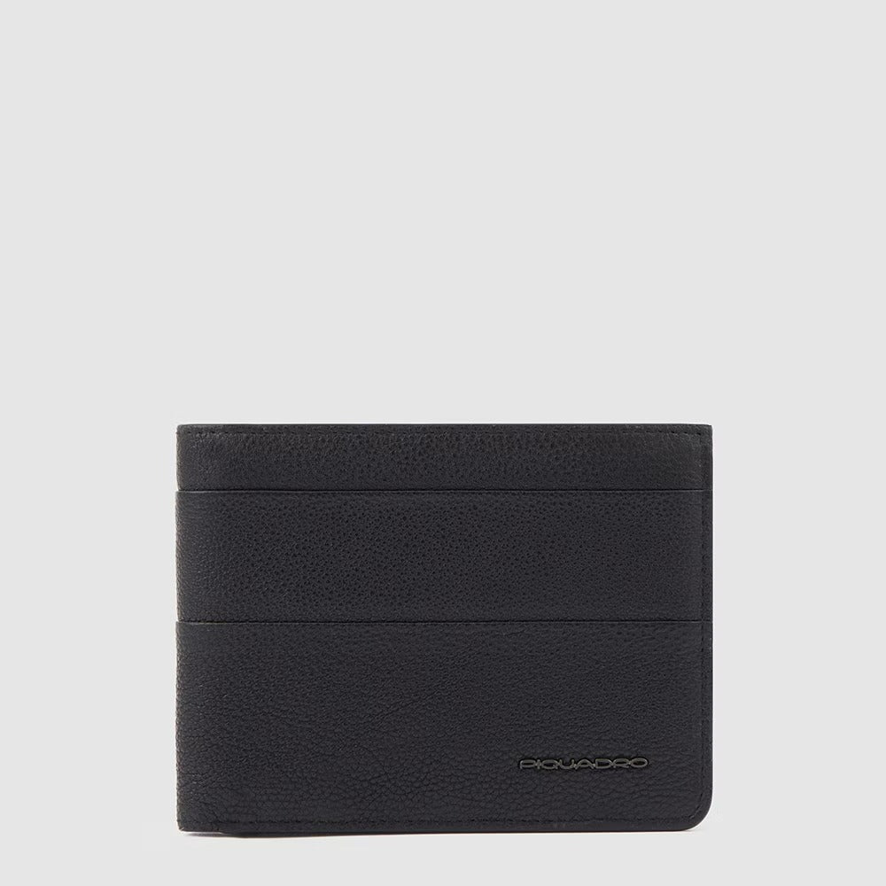 Portafoglio uomo con porta documenti Paavo Nero - Qshops (Piquadro)