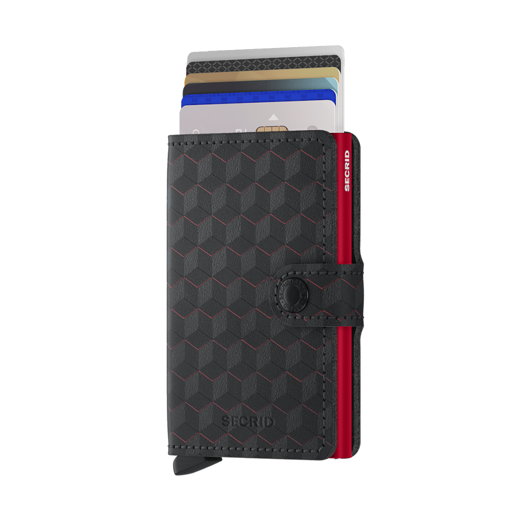 Miniwallet Style Optical Black-Red - Qshops (Secrid)