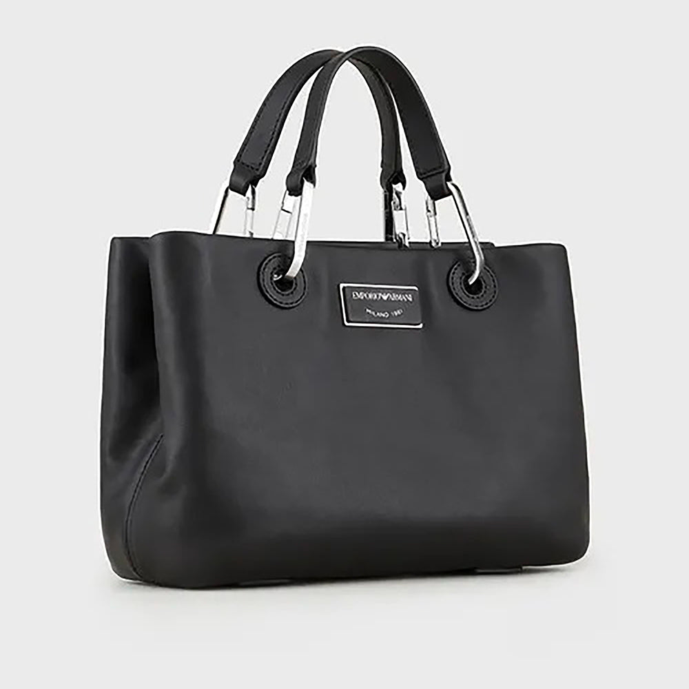 Shopper MyEA Bag piccola in pelle ecologica Nero - Qshops (Emporio Armani)