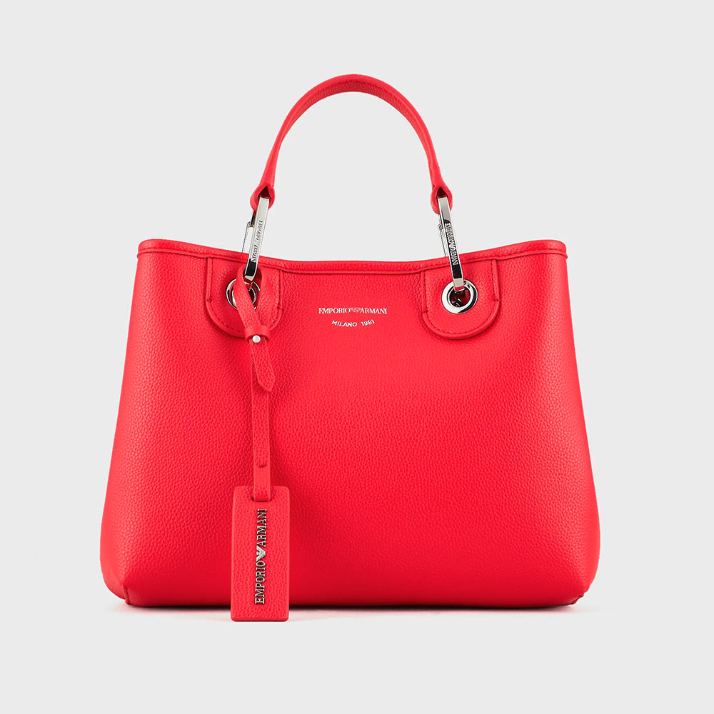 Shopper MyEA Bag piccola stampa cervo Corallo - Qshops (Emporio Armani)