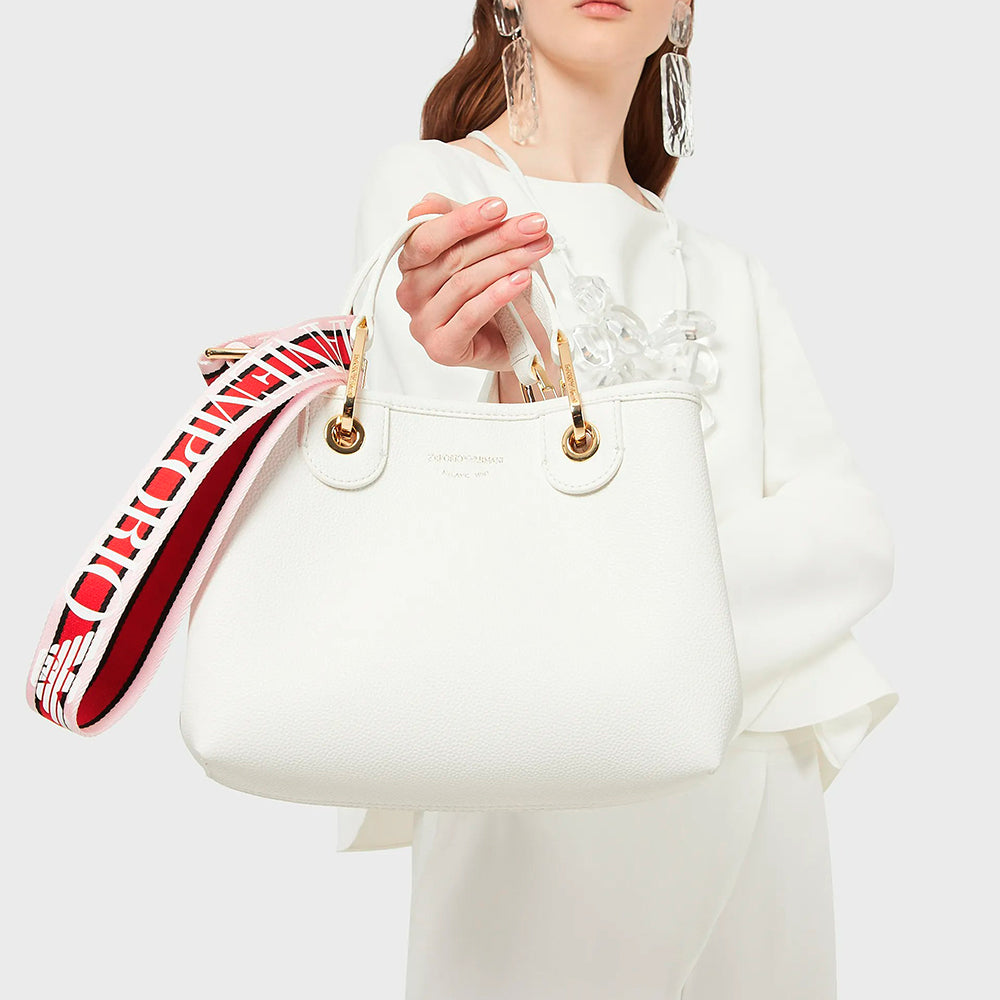 Shopper MyEA Bag piccola stampa cervo Bianco - Qshops (Emporio Armani)
