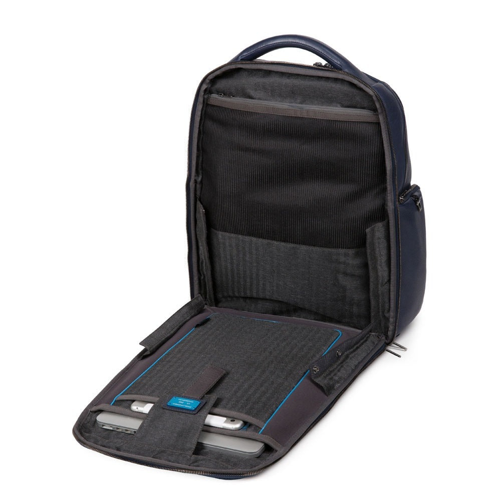 Zaino Blu fast-check porta PC e porta iPad  con anti Tallin - Qshops (Piquadro)