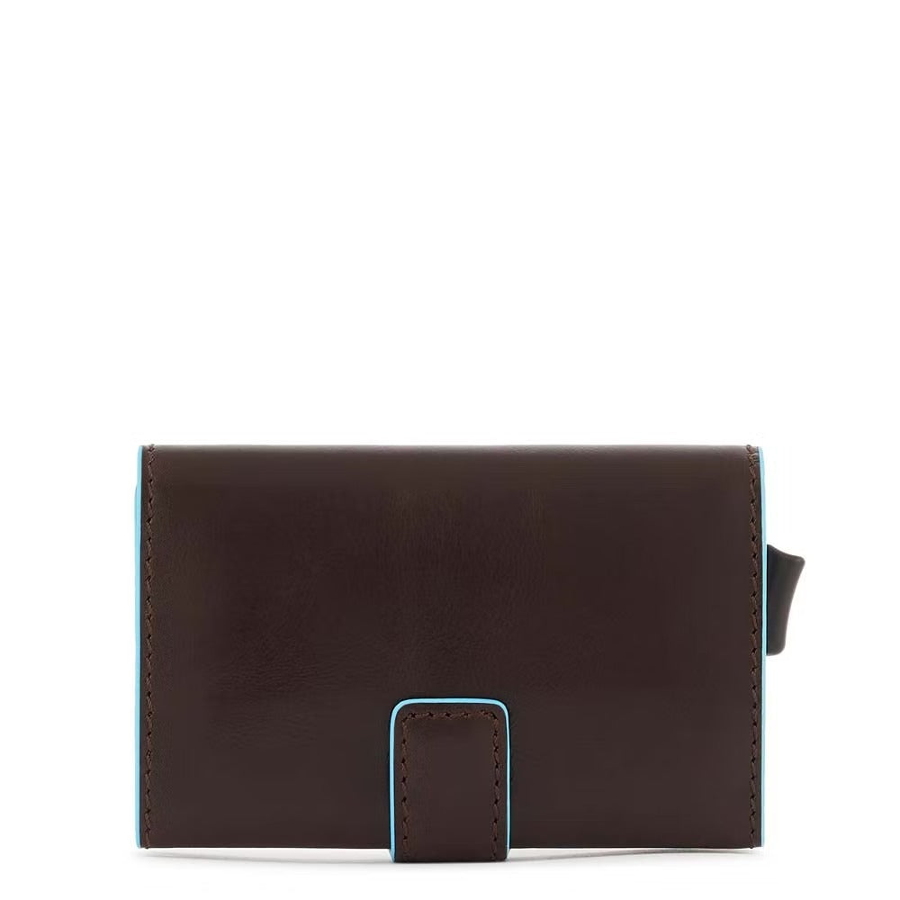 Porta carte di credito Mogano in metallo Blue Square - Qshops (Piquadro)