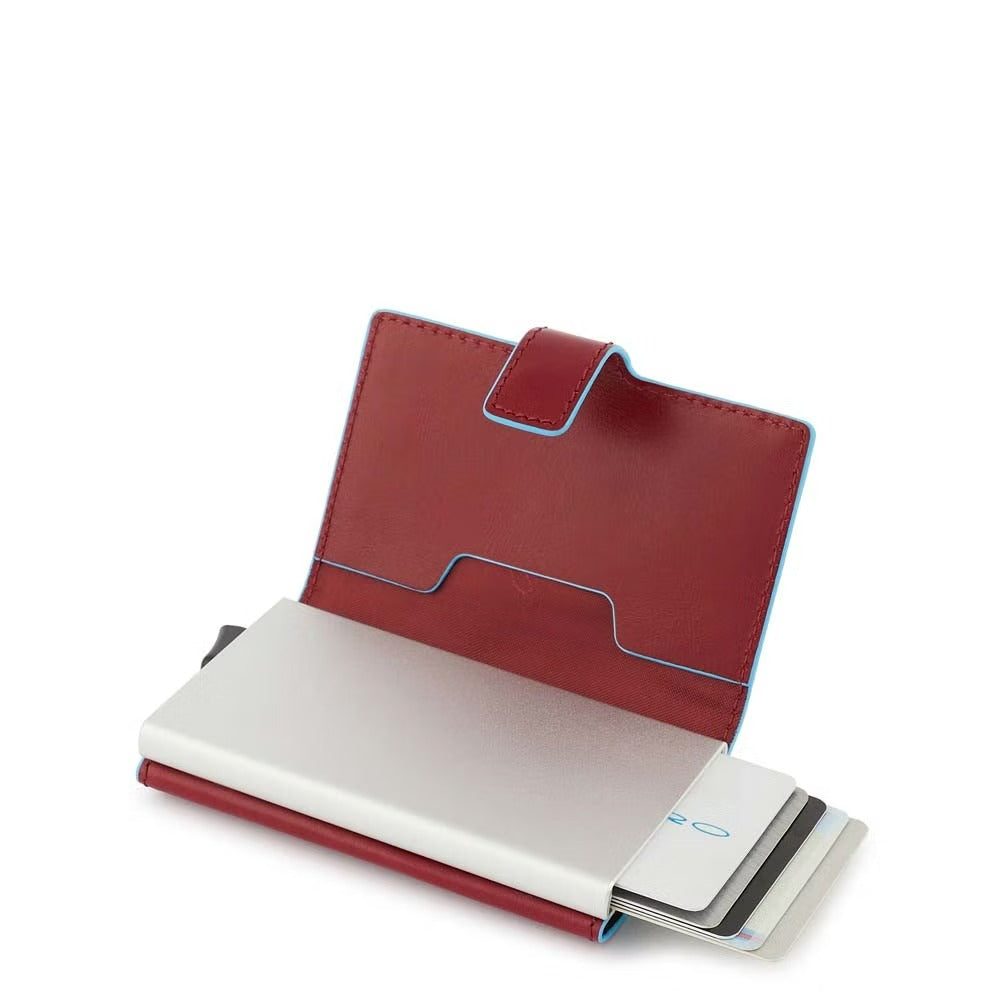 Porta carte di credito Rosso in metallo Blue Square - Qshops (Piquadro)