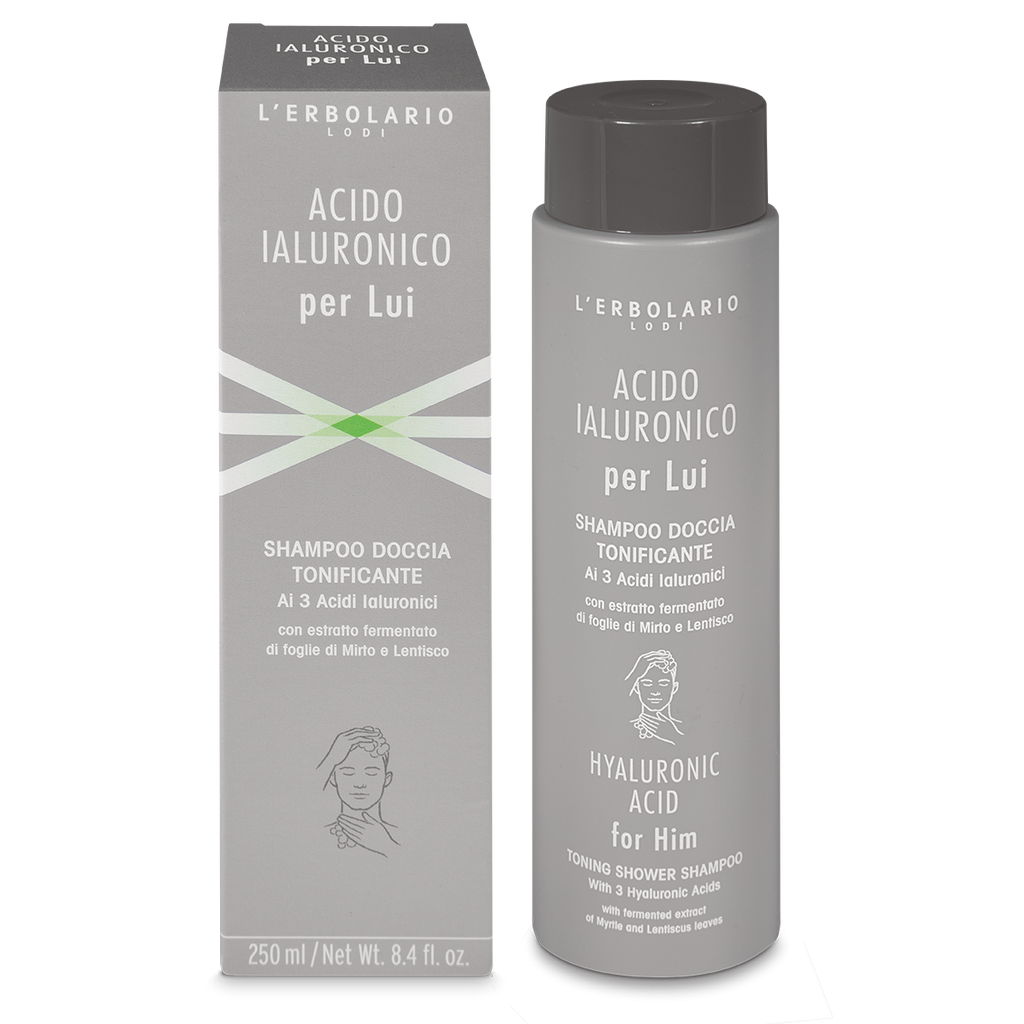 Acido Ialuronico Per Lui - Shampoo Doccia Tonificante 250ml - Qshops (L’Erbolario)